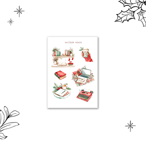 christmas planner girl sticker sheet