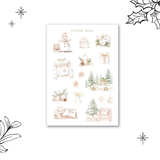 neutral christmas sticker sheet bundle