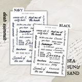 summer quotes sticker sheet bundle