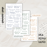 summer quotes sticker sheet bundle
