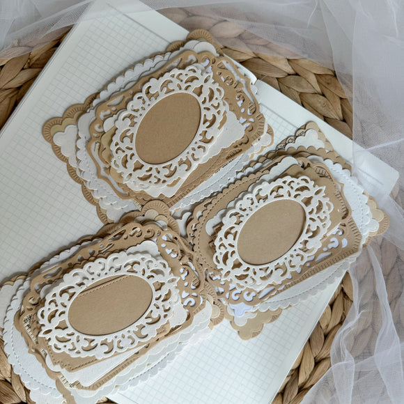 mixed paper cut out pocket, 20+ pieces