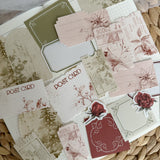 christmas line art ephemera and sticker die cut pocket, 20+ pieces