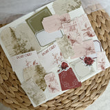 christmas line art ephemera and sticker die cut pocket, 20+ pieces