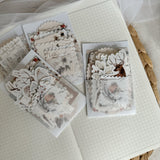 winter forest ephemera and sticker die cut pocket, 30+ pieces