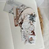 winter forest ephemera and sticker die cut pocket, 30+ pieces