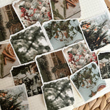 green winter pictures die cut sticker pocket