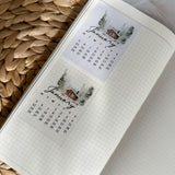 2026 mini icon die cut calendar stickers