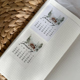 2026 mini icon die cut calendar stickers