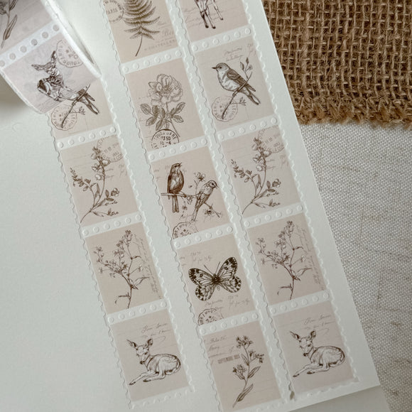 botanical forrest stamp washi tape