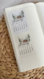 2026 mini icon die cut calendar stickers