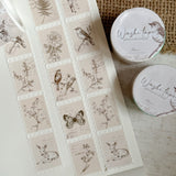 botanical forrest stamp washi tape