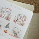 halloween houses sticker sheet