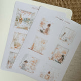 soft autumn view sticker sheet, window view