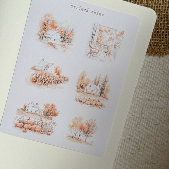 autumn farmhouse sticker sheet