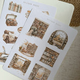 autumn library sticker sheet