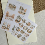 autumn forest sticker sheet bundle