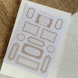 vintage label and tag sticker sheet