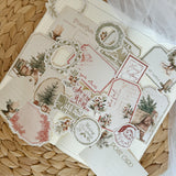 vintage christmas ephemera die cut sticker pocket