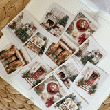 classic christmas vintage photo frame die cut sticker pocket