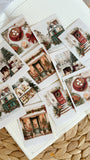 classic christmas vintage photo frame die cut sticker pocket
