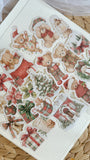 teddy's classic christmas die cut sticker pocket