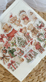 teddy's classic christmas die cut sticker pocket