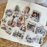 frosted lavender die cut sticker pocket