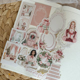 holiday embrace ephemera and sticker die cut pocket, 40+ pieces