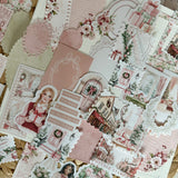 holiday embrace ephemera and sticker die cut pocket, 40+ pieces