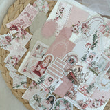 holiday embrace ephemera and sticker die cut pocket, 40+ pieces