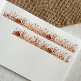 autumn pumpkin and flowers meadow washi tape