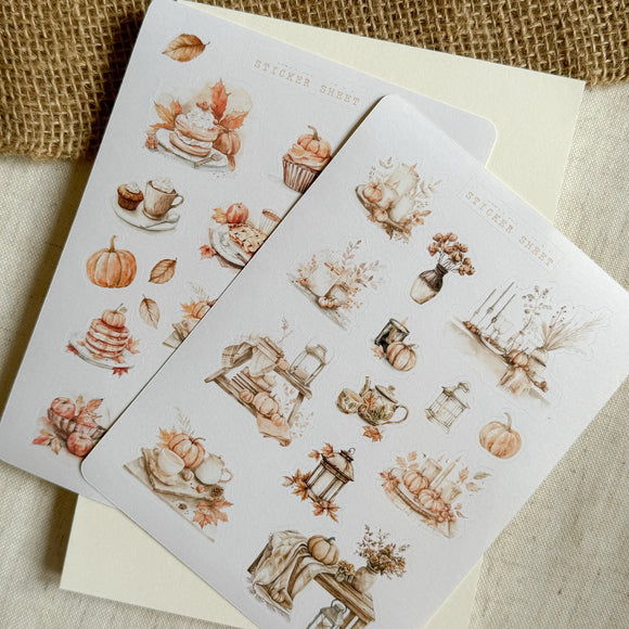 taste of autumn & autumn decor sticker sheet