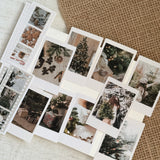 cozy christmas time die cut polaroid picture sticker pocket, vintage sticker, planner sticker, christmas sticker, polaroid 13 pieces