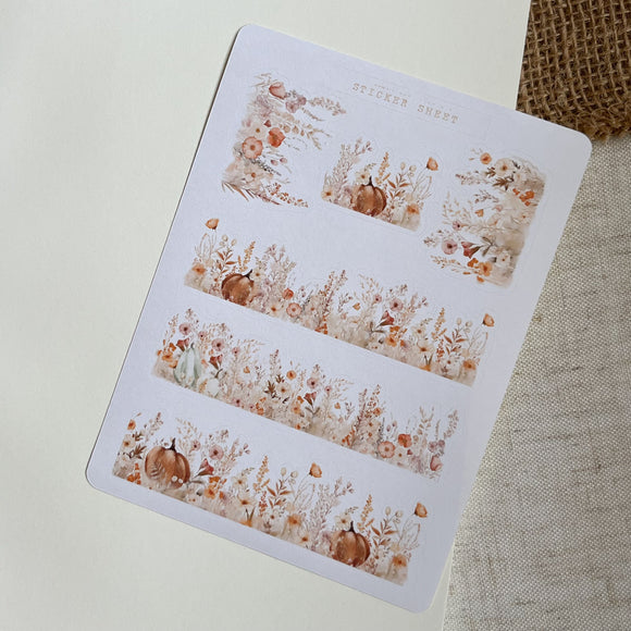 pumpkin meadow sticker sheet