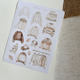 Autumn sweater weather sticker sheet