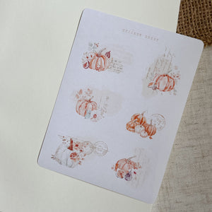 Autumn pumpkin sticker sheet