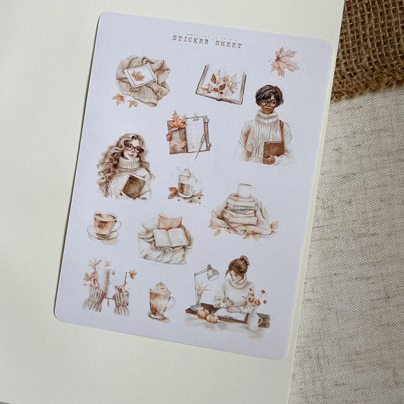 Autumn planner sticker sheet