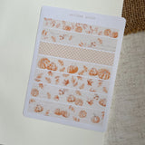 Autumn pumpkin washi tape sticker sheet