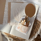 rose golden christmas paper cut outs pocket & paper set