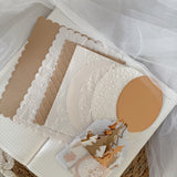 rose golden christmas paper cut outs pocket & paper set