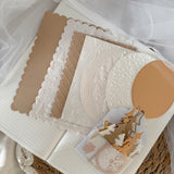 rose golden christmas paper cut outs pocket & paper set