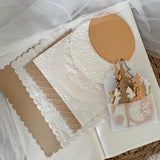 rose golden christmas paper cut outs pocket & paper set