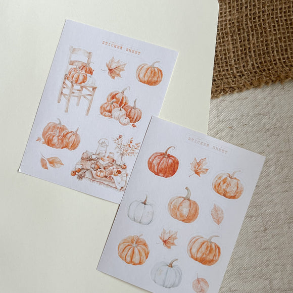 autumn pumpkin patch mini sticker sheet