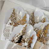 golden christmas paper cut outs pocket