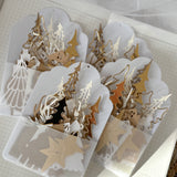 golden christmas paper cut outs pocket