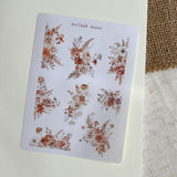 Autumn bouquets of flowers sticker sheet