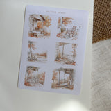 Autumn front porch sticker sheet