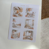 Autumn front porch sticker sheet