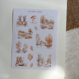 Autumn forrest walk sticker sheet