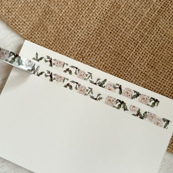 christmas florals washi tape